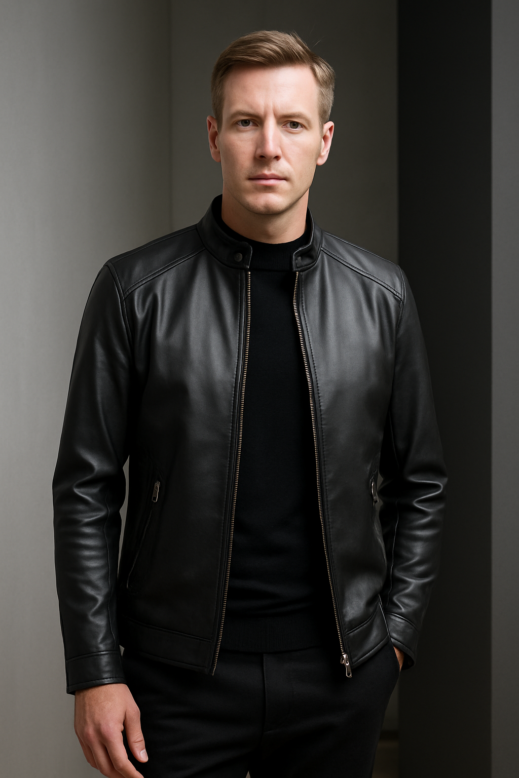 Classic Elegance Leather Jacket - Lumine Wear
