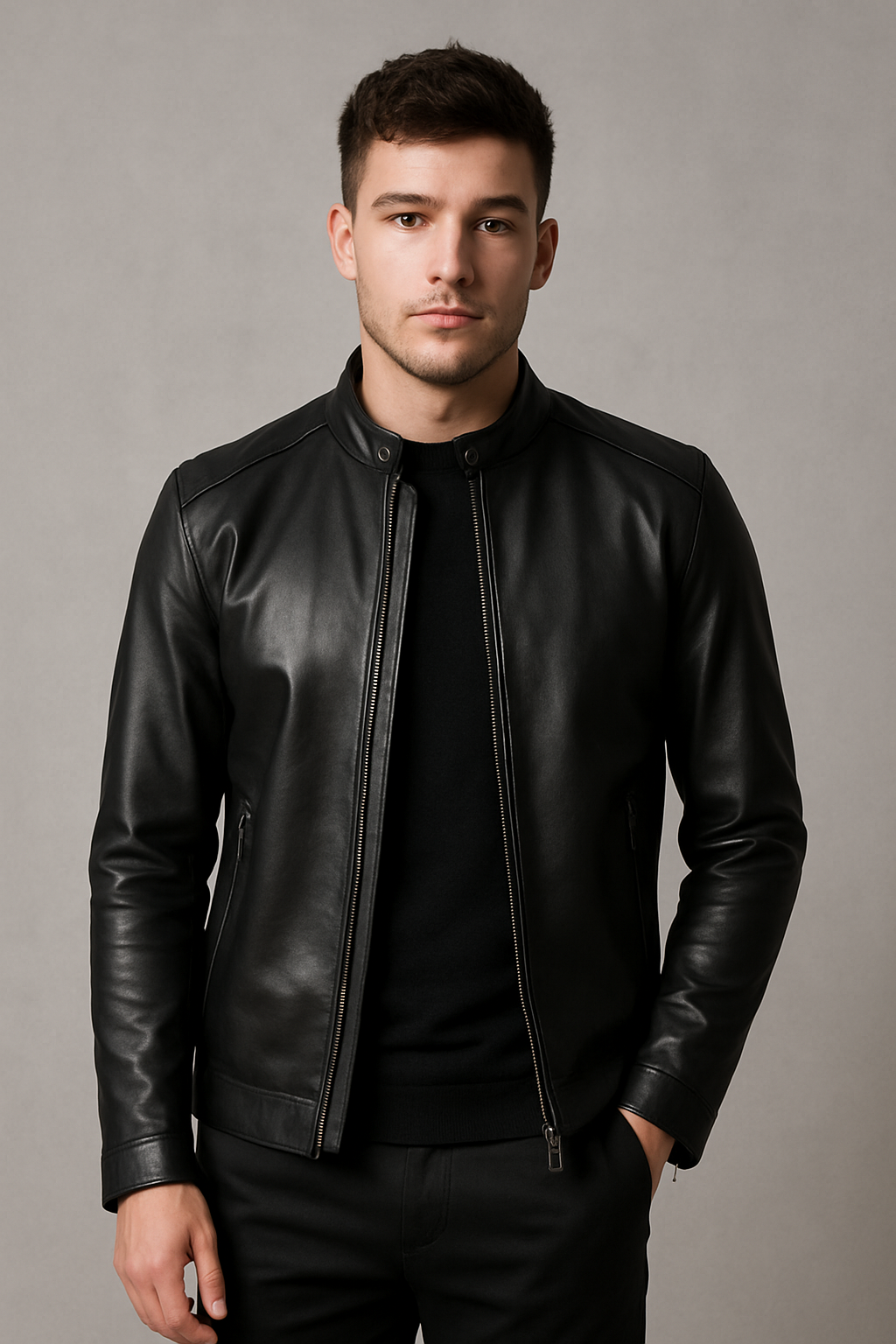 Classic Elegance Leather Jacket - Lumine Wear