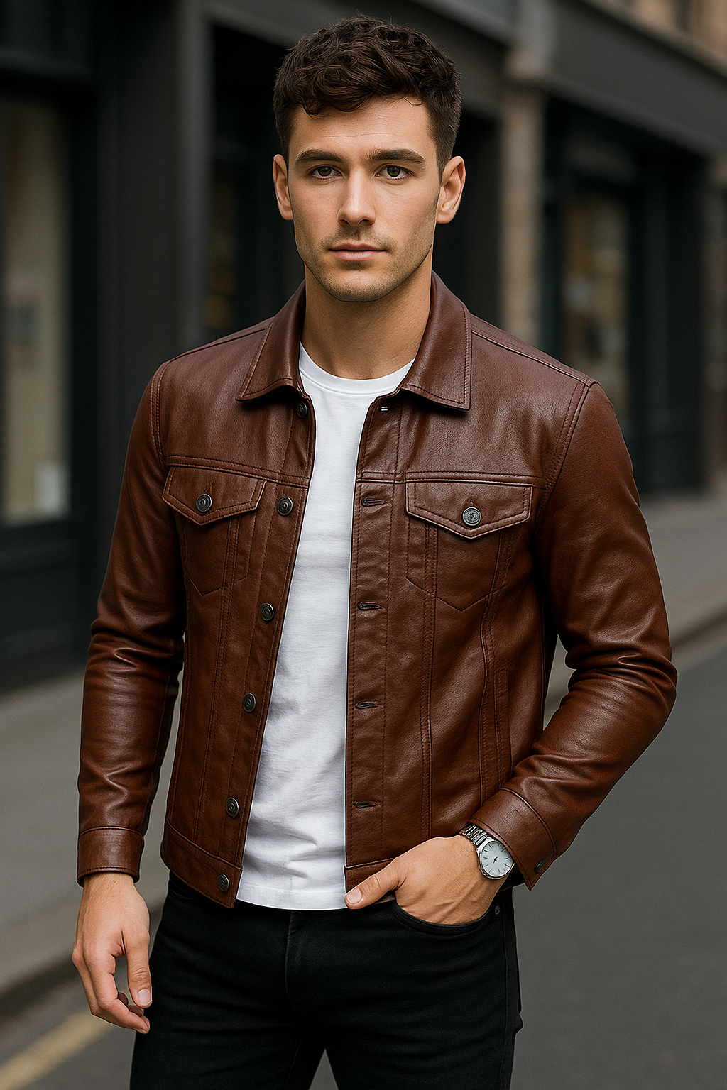 Camden PU Jacket – Slim Urban Fit – Lumine Wear
